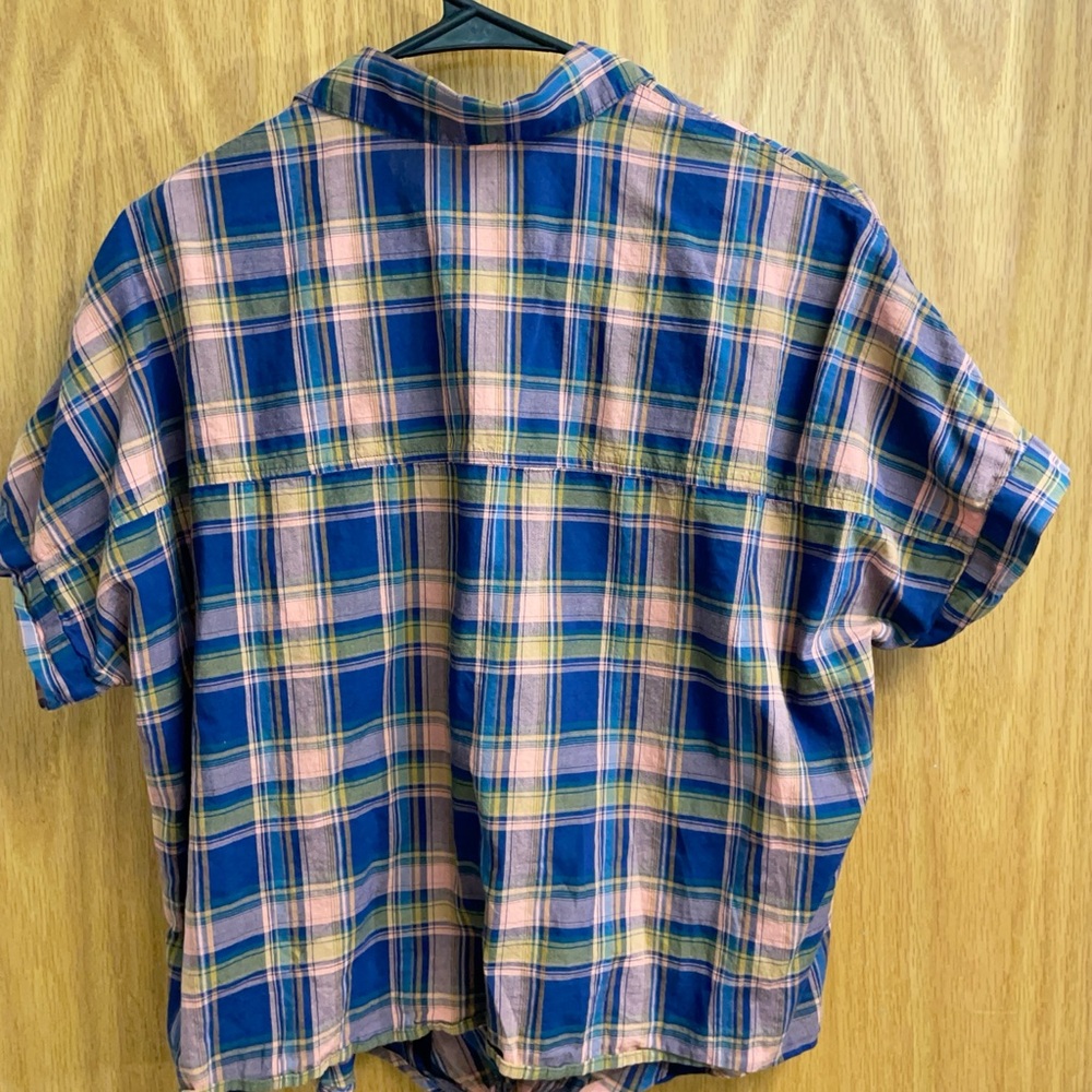 Madewell Plaid Blouse Baggy Fisherman-Core Small - Picture 3 of 4